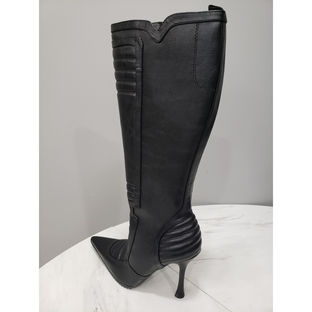 NEW‎ SZ 10 Dolls Kill Generation Kiss Motocrossed Knee High MOTO heel boots tall - Picture 3 of 10